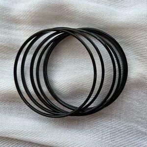 Chic Black Bracelet Bangle Set of 7